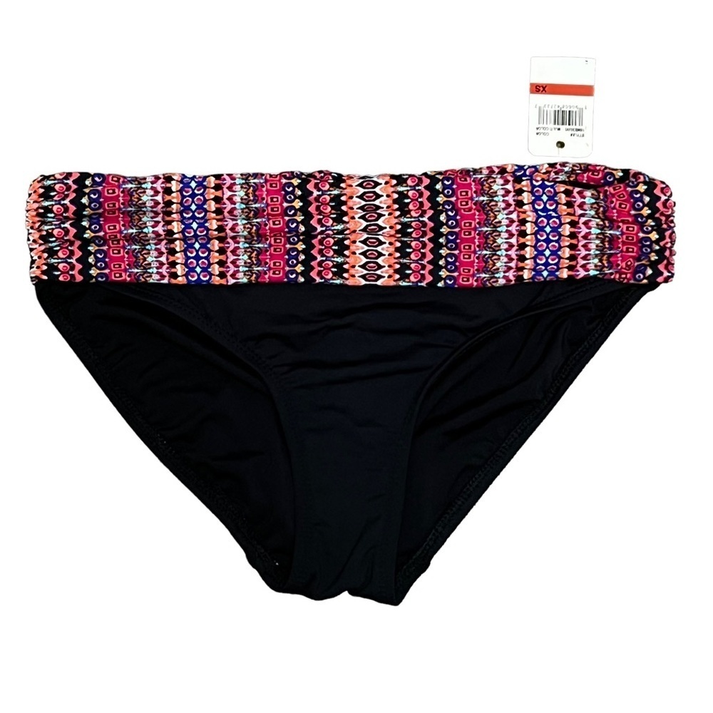 NWT Anne Cole Bikini Bottoms XS Stevie Stripe Fold Over Bikini Bottoms